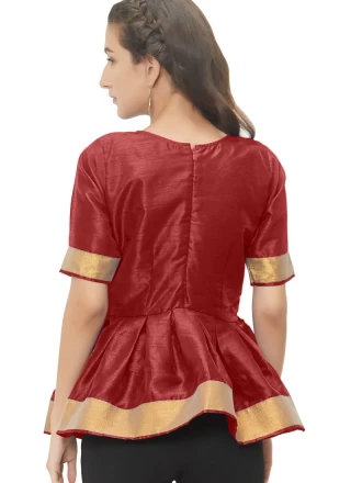 Stunning Maroon Color Readymade Designer Blouse