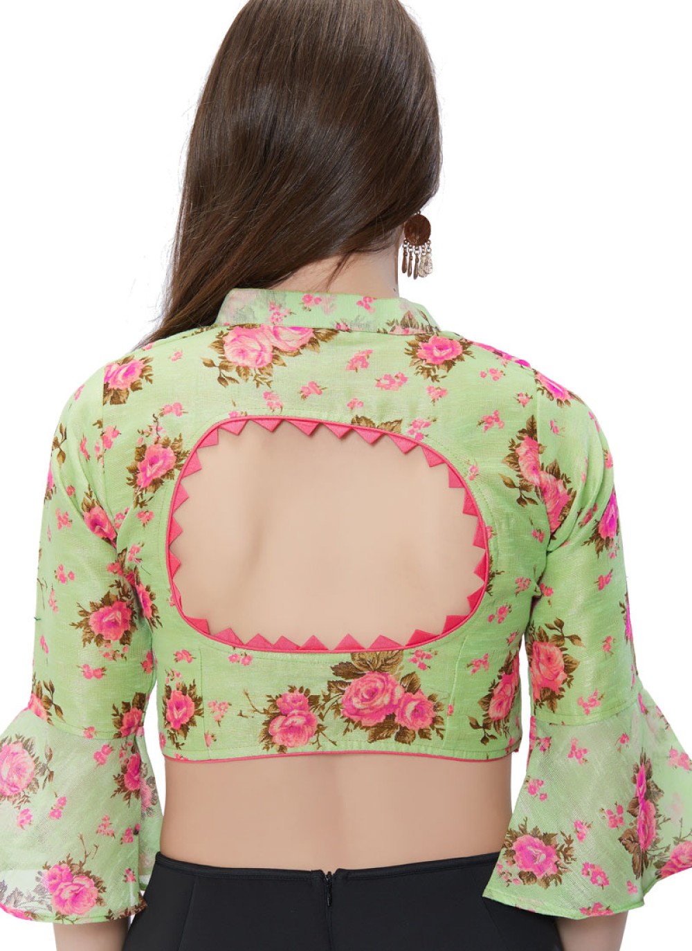 Decorative Green Color Readymade Designer Blouse