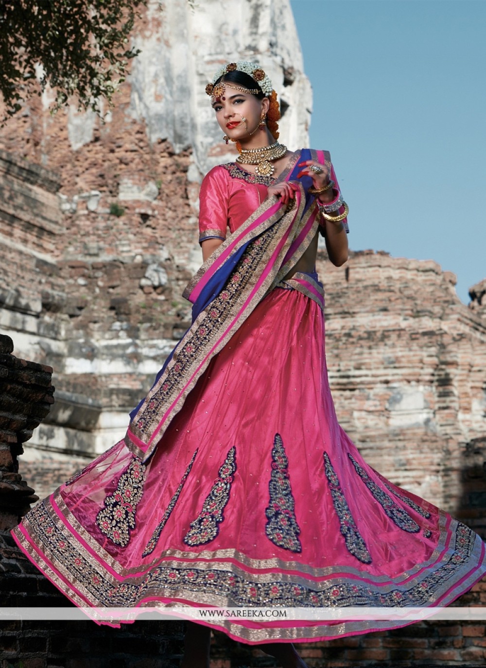 hot pink lehenga choli