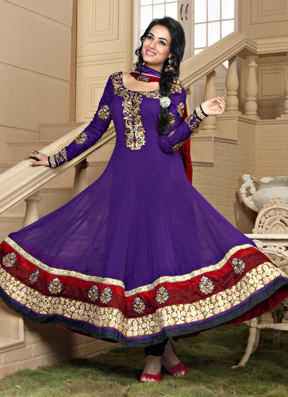 Bluish Purple Salwar Kameez
