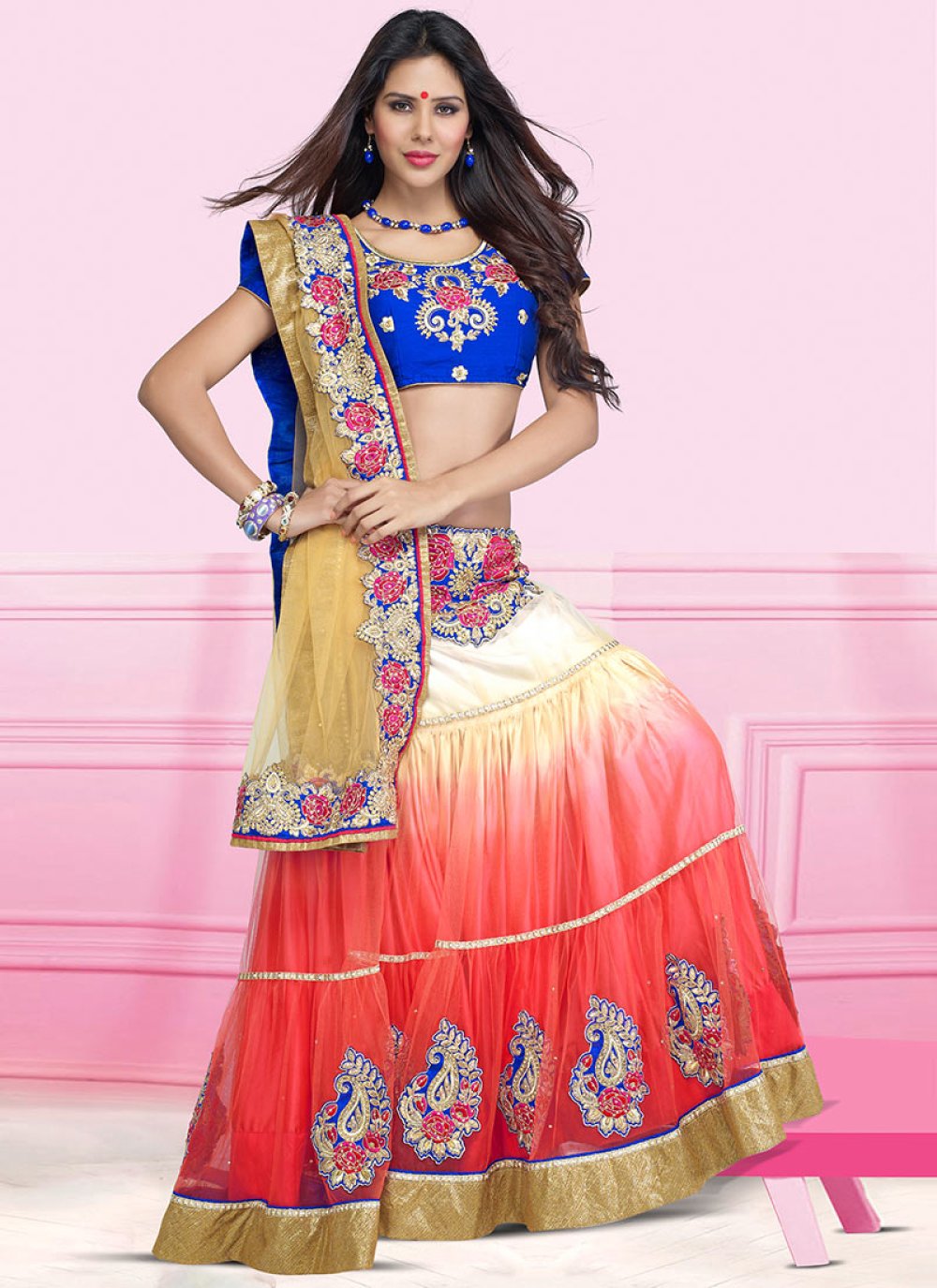 one minute wear lehenga saree designs -077117801 | Heenastyle