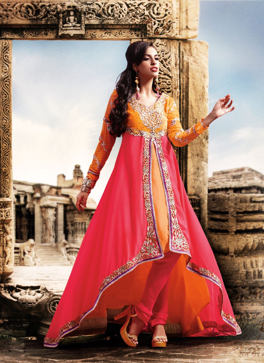 Real Georgette - Anarkali Suit Salwar Kameez - Indian Dress - C963D |  Fabricoz USA