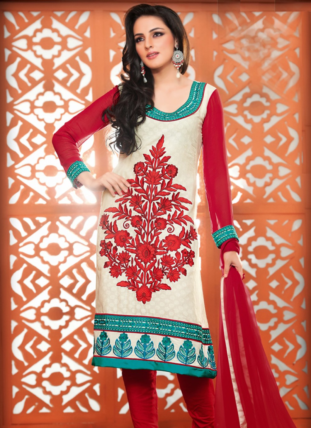 Crimson Ivory Salwar Kameez