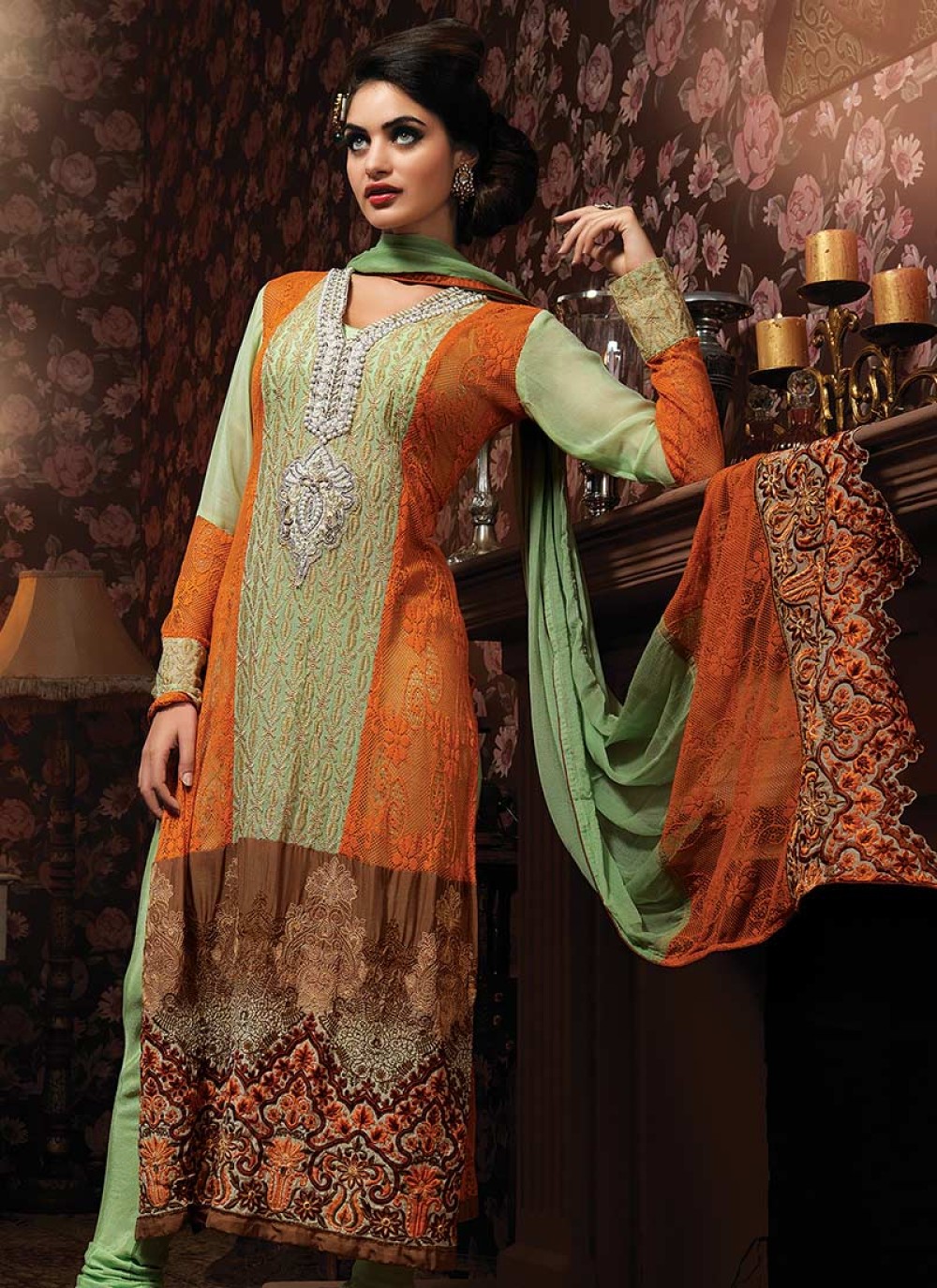 Multicolored Pakistani Suit
