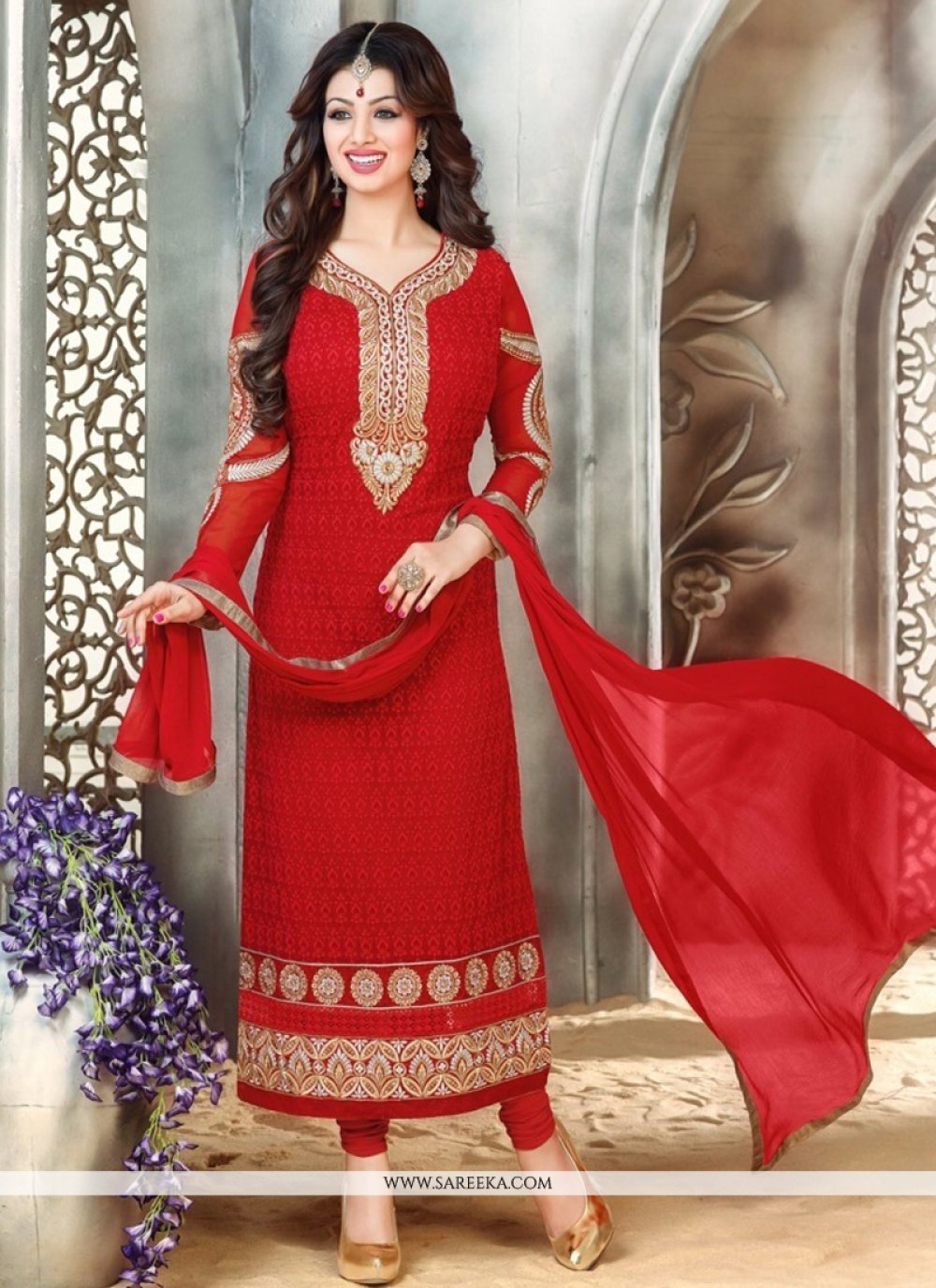 Ayesha Takia Georgette Designer Straight Salwar Suit