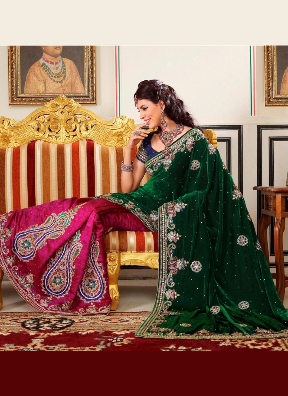 Buy Green Wedding Saree in Germany, Italy & France | Emperss Clothing –  Empress Clothing