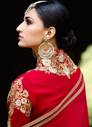 Red Georgette Designer Salwar Suit