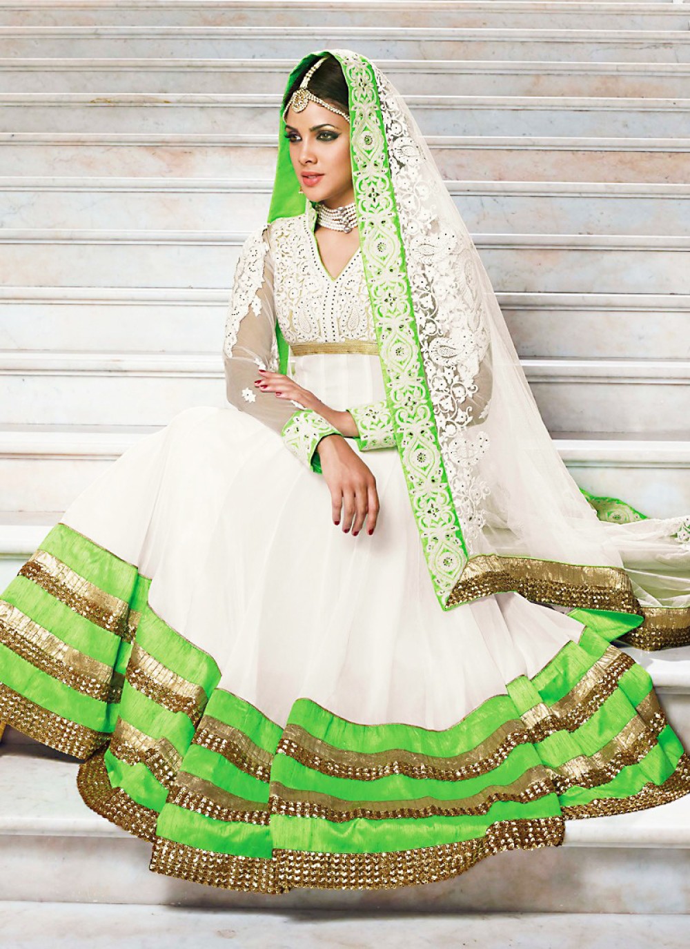 Buy Parrot Green Color Beautyful Bridal Designer Embroidery With Sequence  Work Weddingwear Georgette Lehenga Choli for Girls and Womens Fashion Online  in India - Etsy