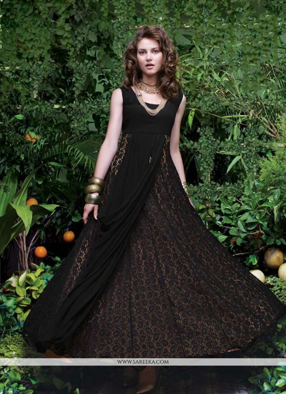 Embroidered work designer gown Embroidered work designer gown