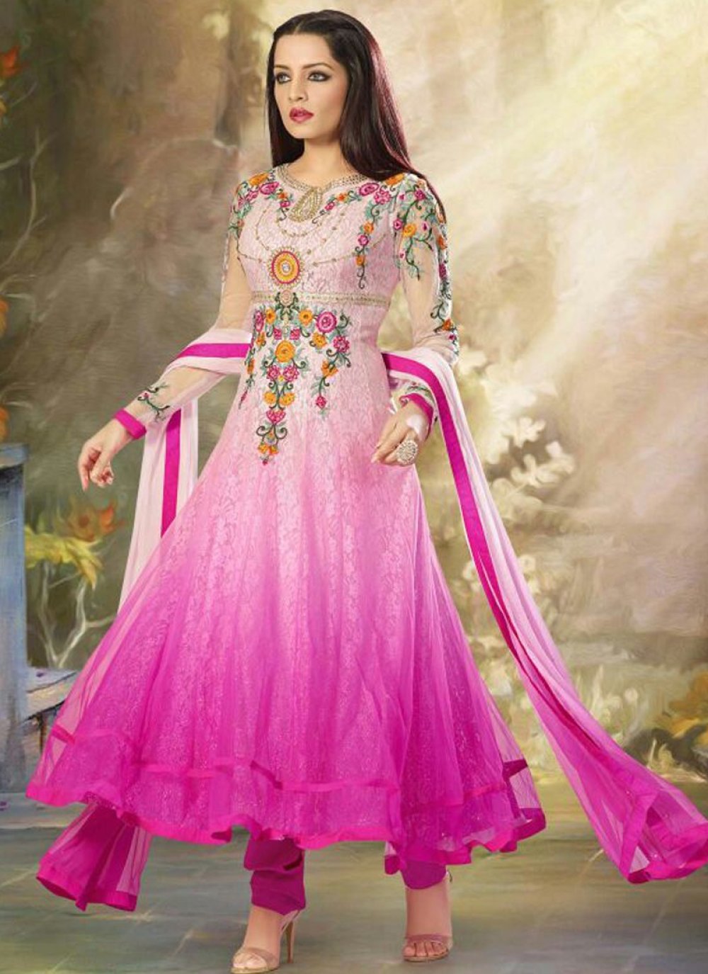 Amazon.com: shopNstyle Ready to Wear Indian/Pakistani Ethnic Wear Bollywood  Party/Wedding Wear Long Anarkali Gown for Womens (Pink, XL) : Clothing,  Shoes & Jewelry
