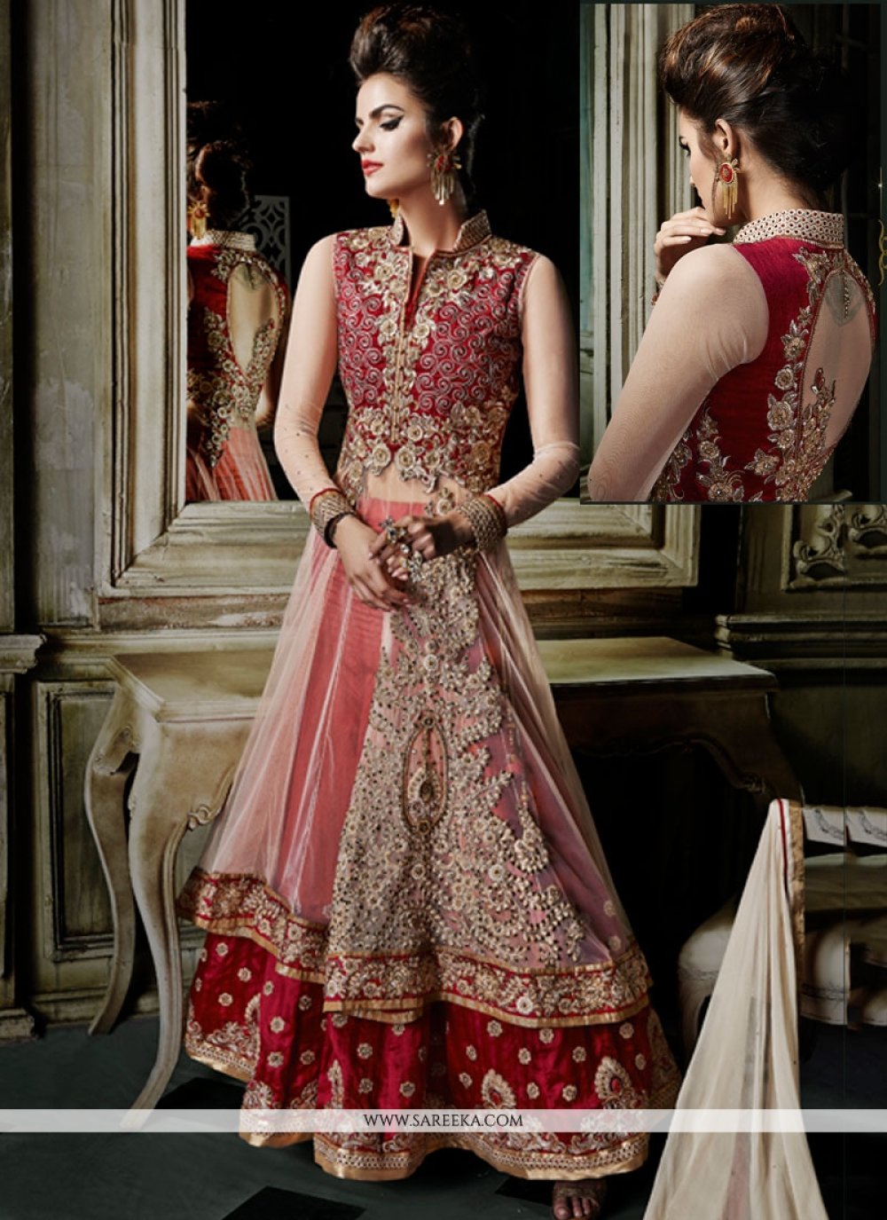 Red Maroon Color Bridal Lehenga Set | Indian bridal outfits, Indian bridal  dress, Indian bridal wear