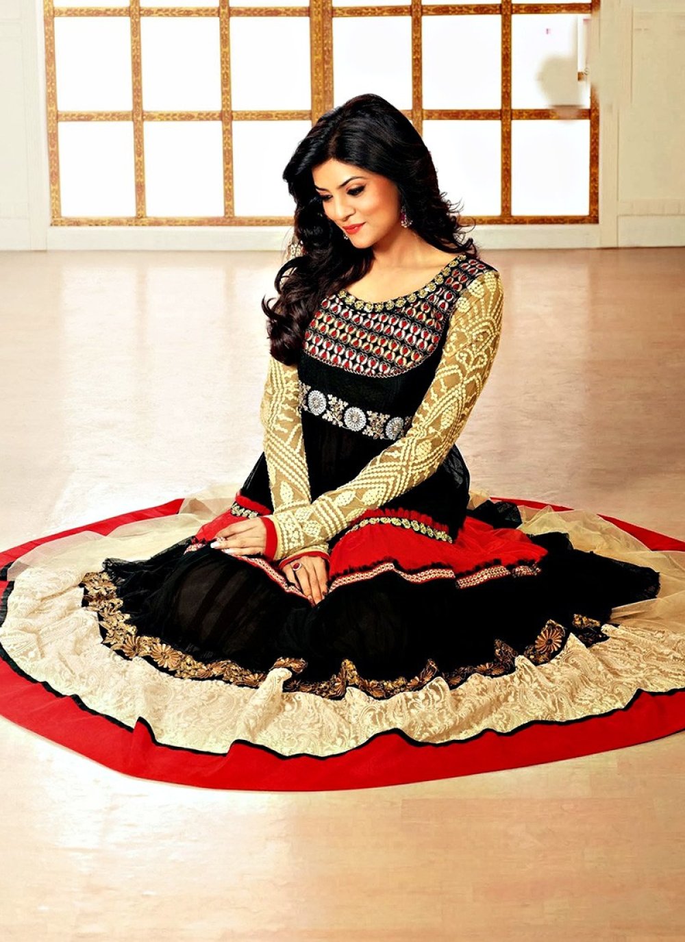 Rani Pink Cotton Embroidered Anarkali Salwar Suit Dress Material - Blissta  - 473135