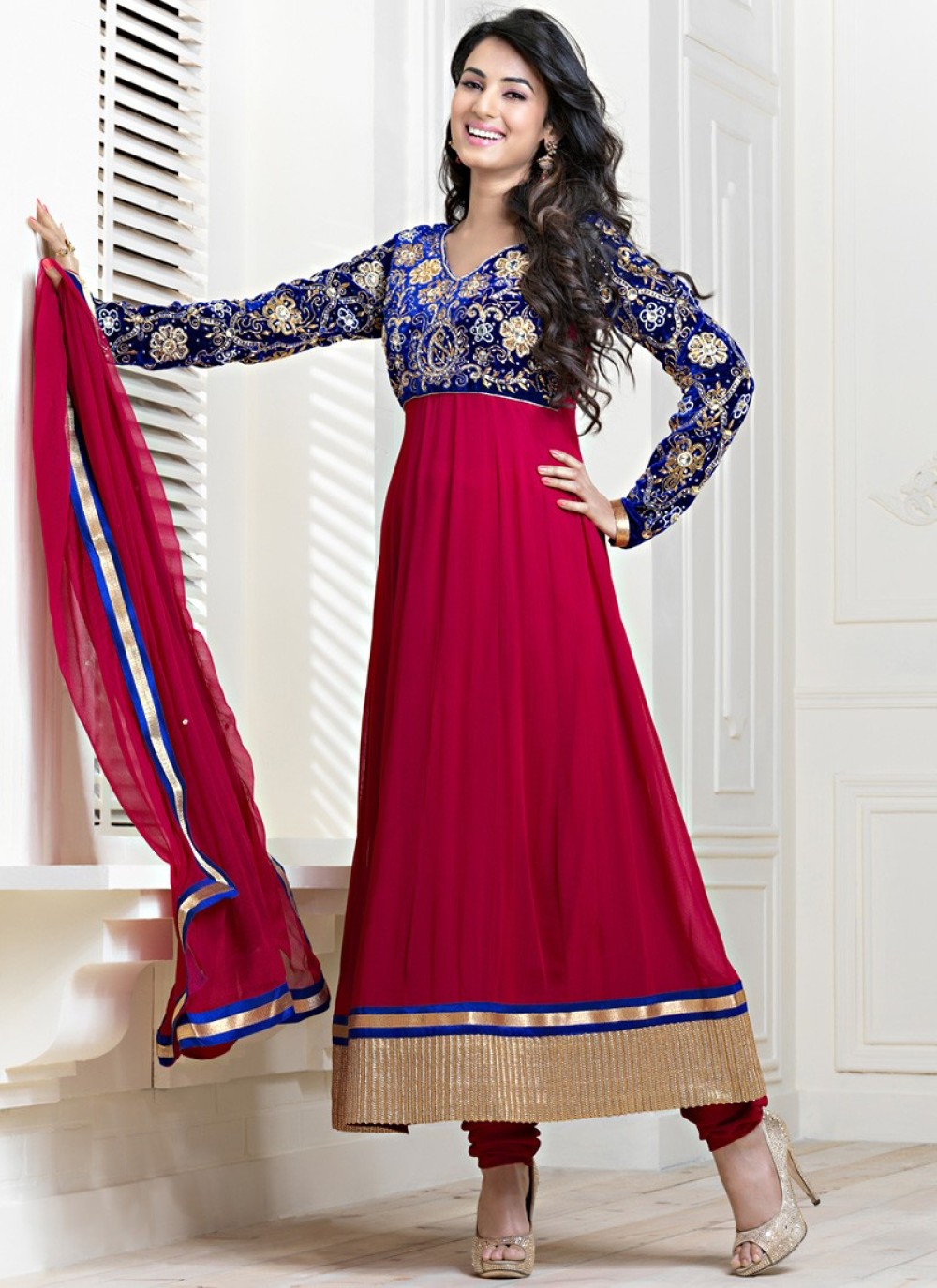 maroon velvet salwar suit