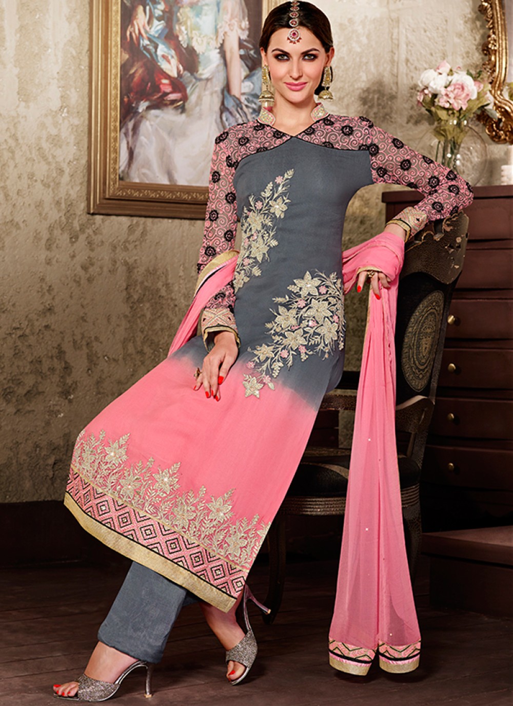 cotton patchwork emb. | Cotton dresses, Indian designer wear, Cotton