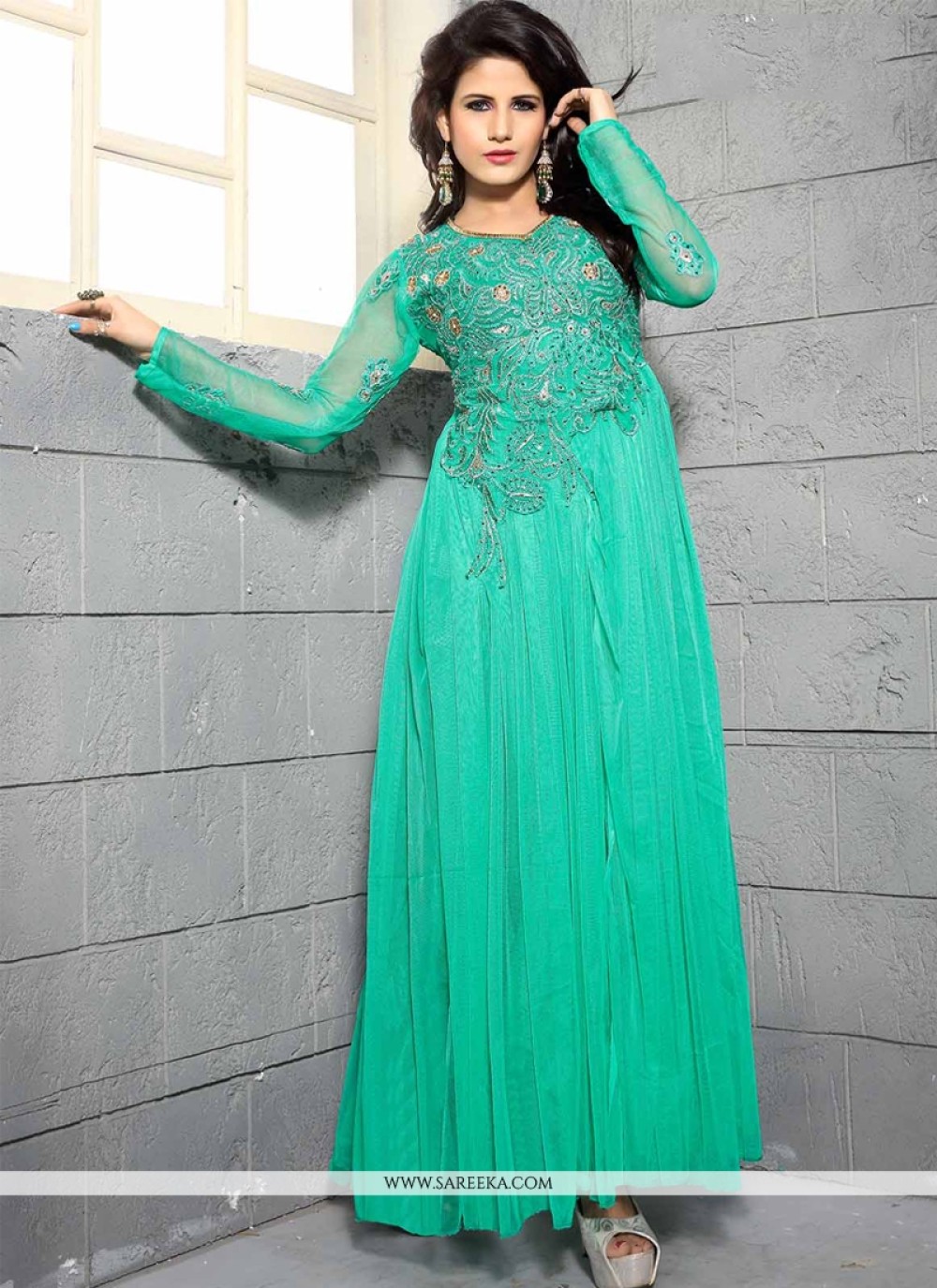 sea green gown