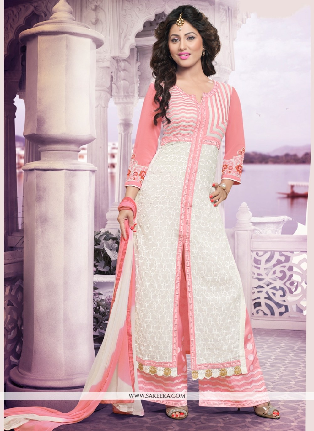 white palazzo salwar kameez