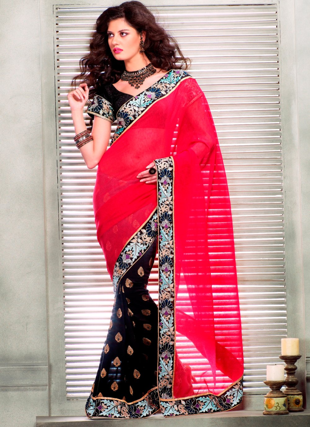 Buy Red Pochampalli Ikkat Silk Saree Online in USA with Black Border – Pure  Elegance