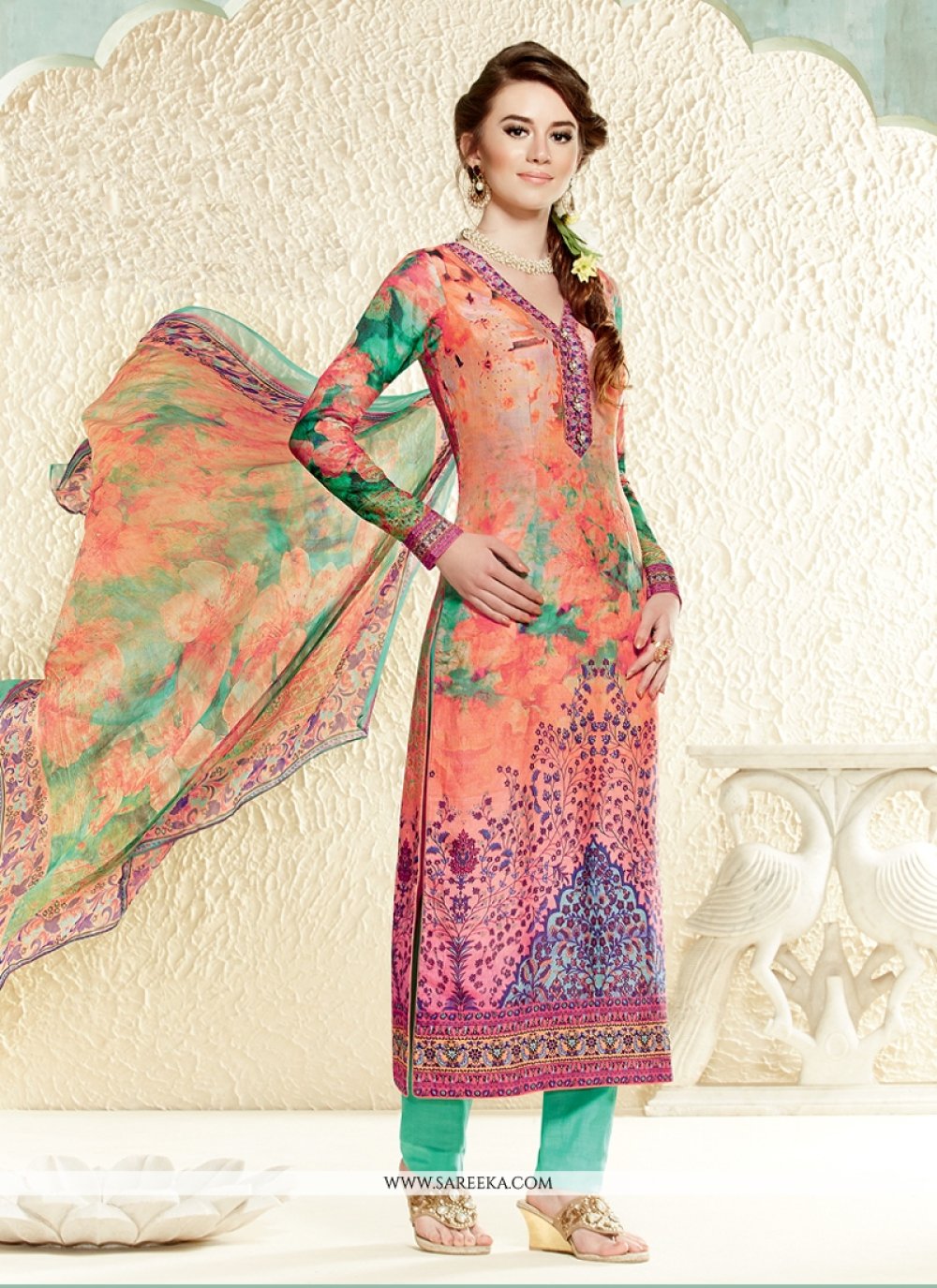 silk cotton churidar