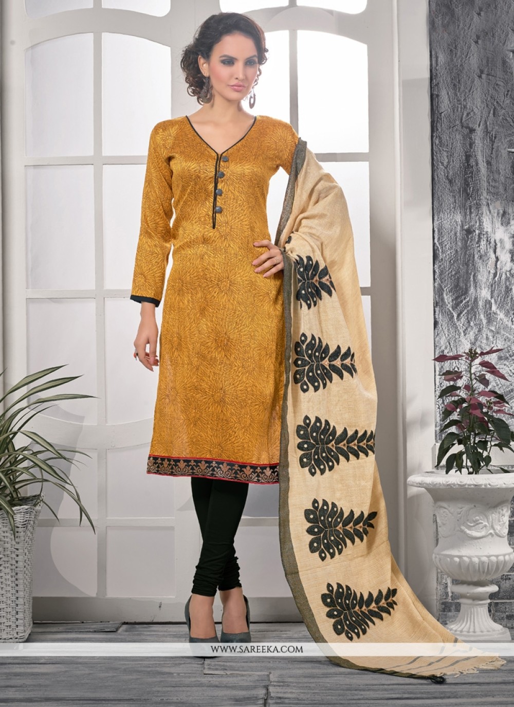 Lustrous Bhagalpuri Silk Patiala Style Punjabi Suit