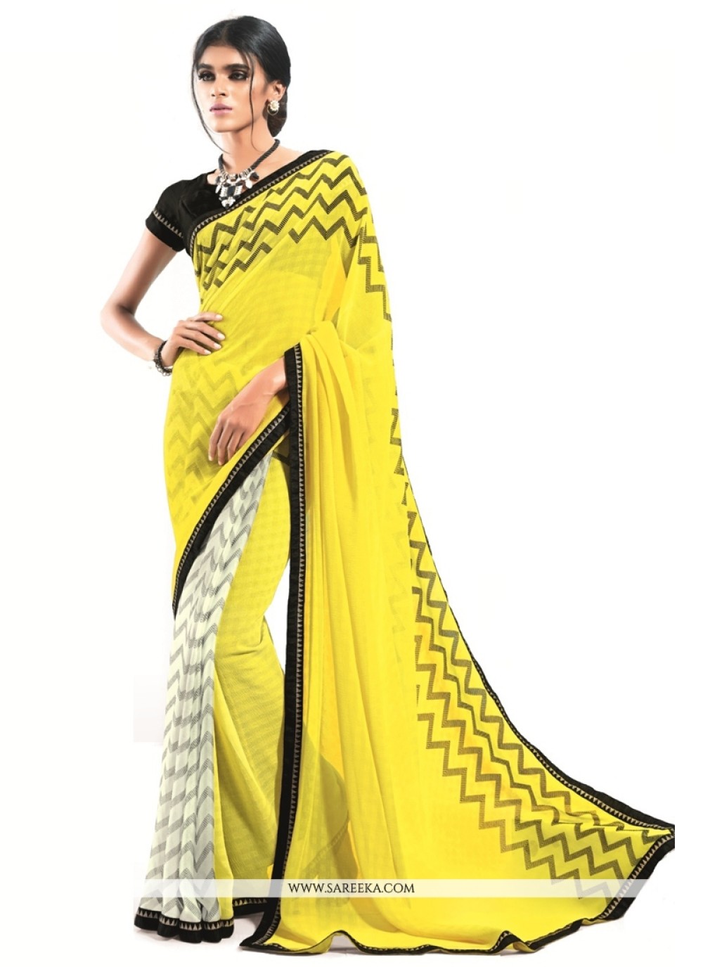 Yellow Designer Saree
