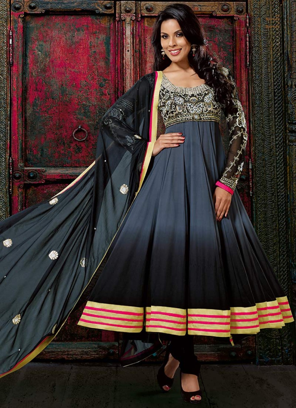 Knee length outlet anarkali