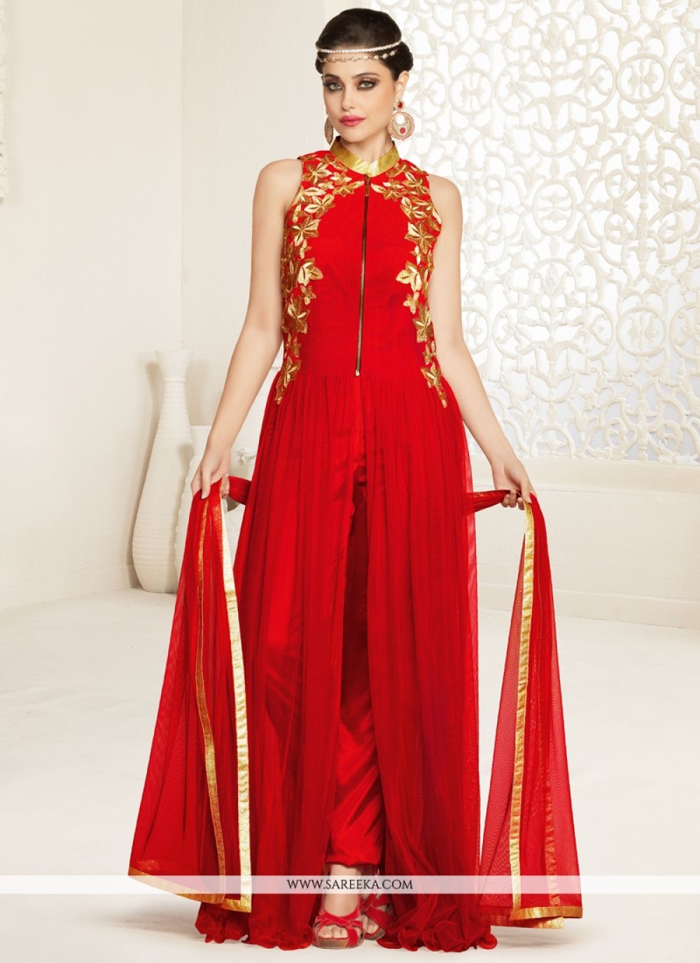 zari work designer punjabi suit