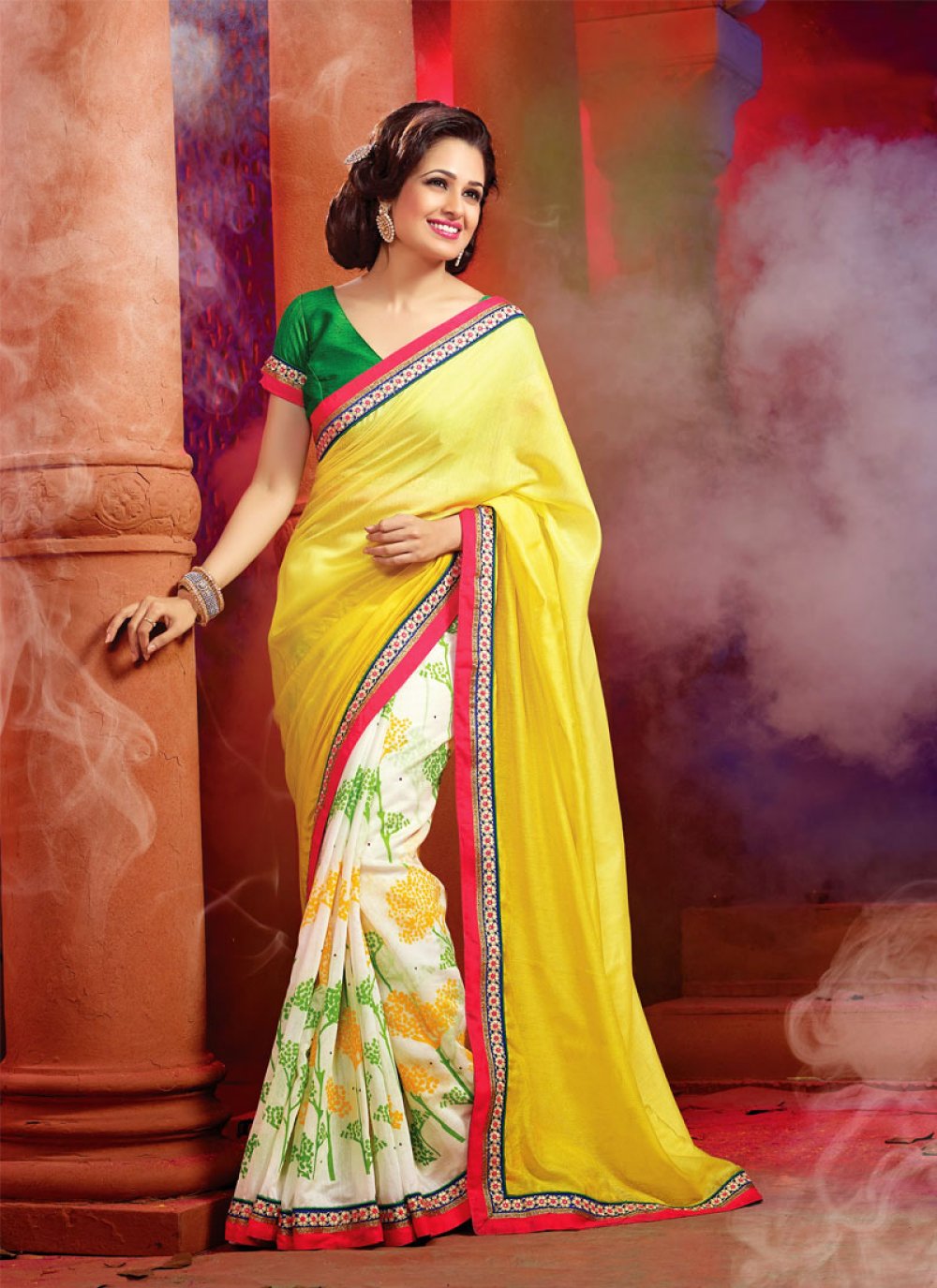 Best Price Embroidered Silk Mustard Yellow Saree|SARV139996