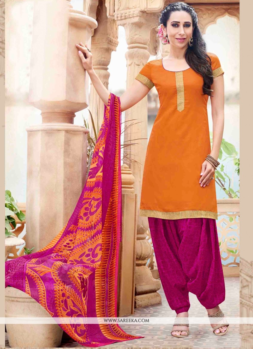 Karishma Kapoor Lace Work Cotton   Designer Patila Salwar Suit