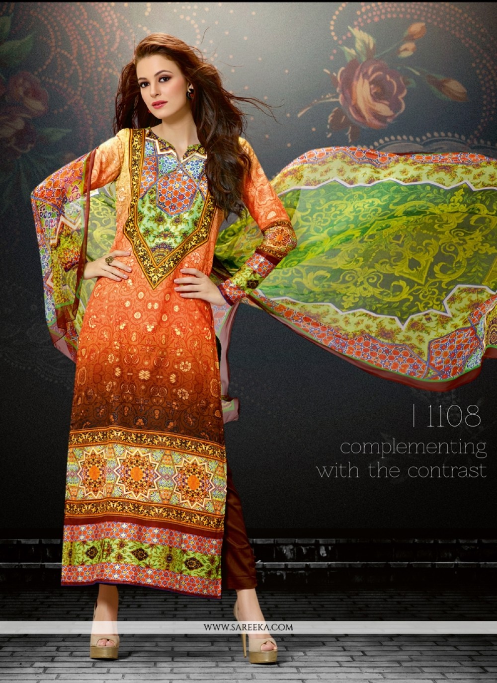Digital Print Work Multi Colour Designer Straight Salwar Suit 
