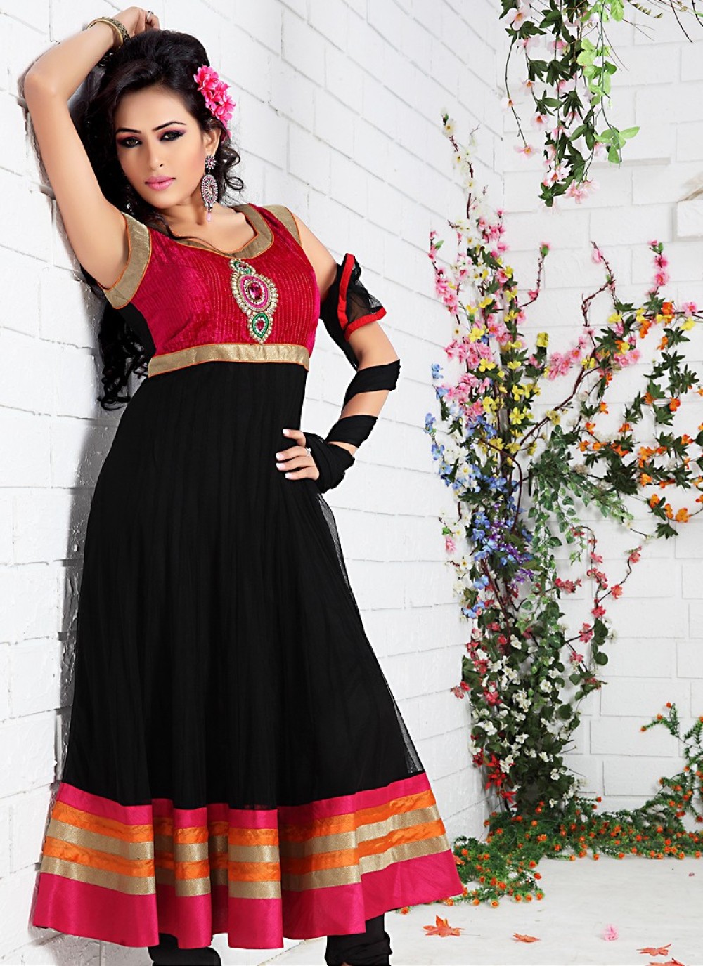 Buy Salwar Studio Women's Black & Red Cotton Printed Readymade Patiyala Suit  Set-SSCELEBRATION-1014 at Amazon.in