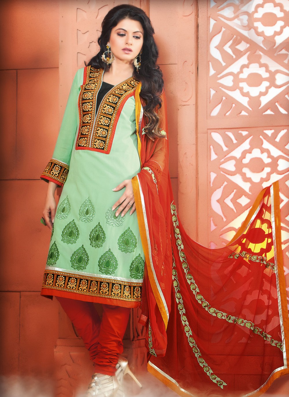 Mint green sale punjabi suit