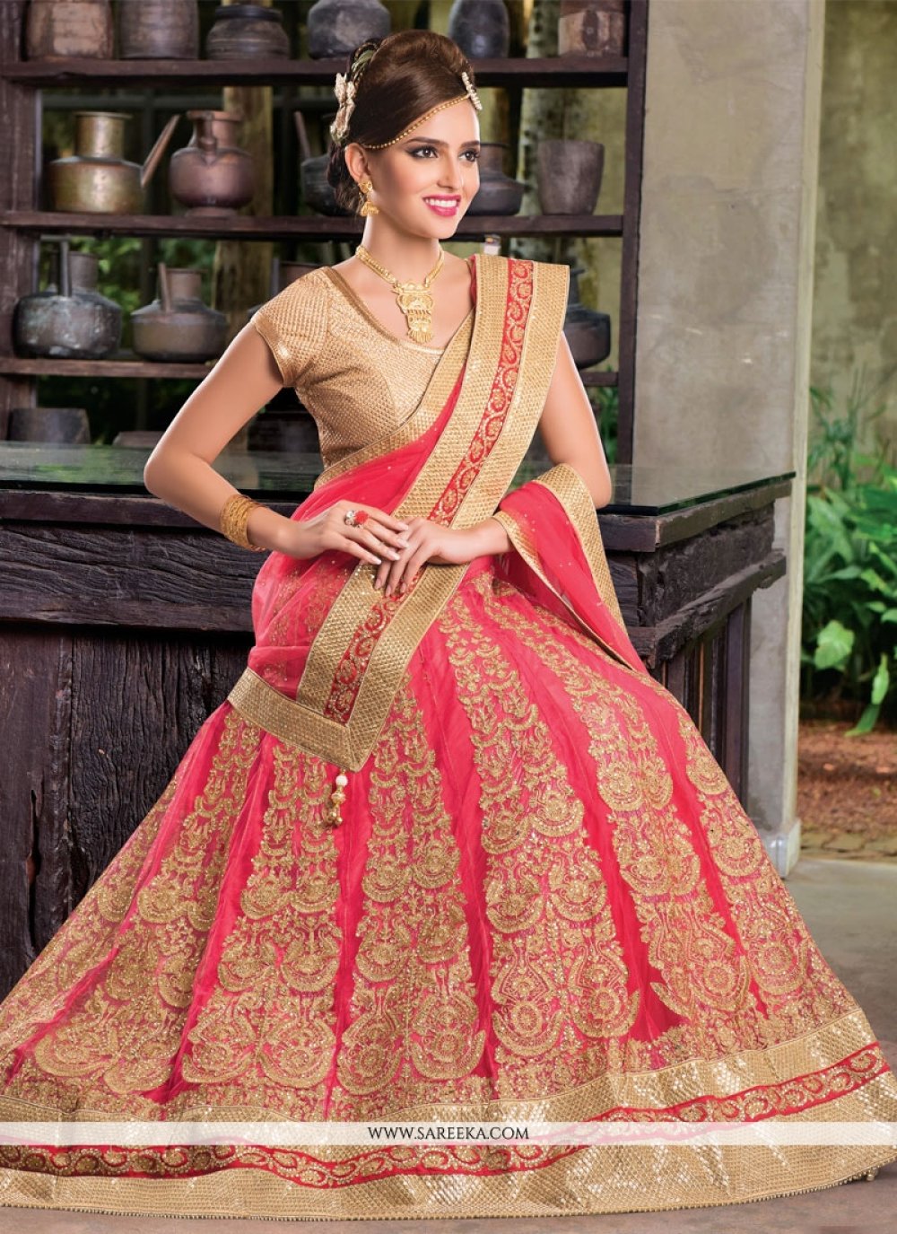 Orange Modern Wedding Lehenga – PROLISMA