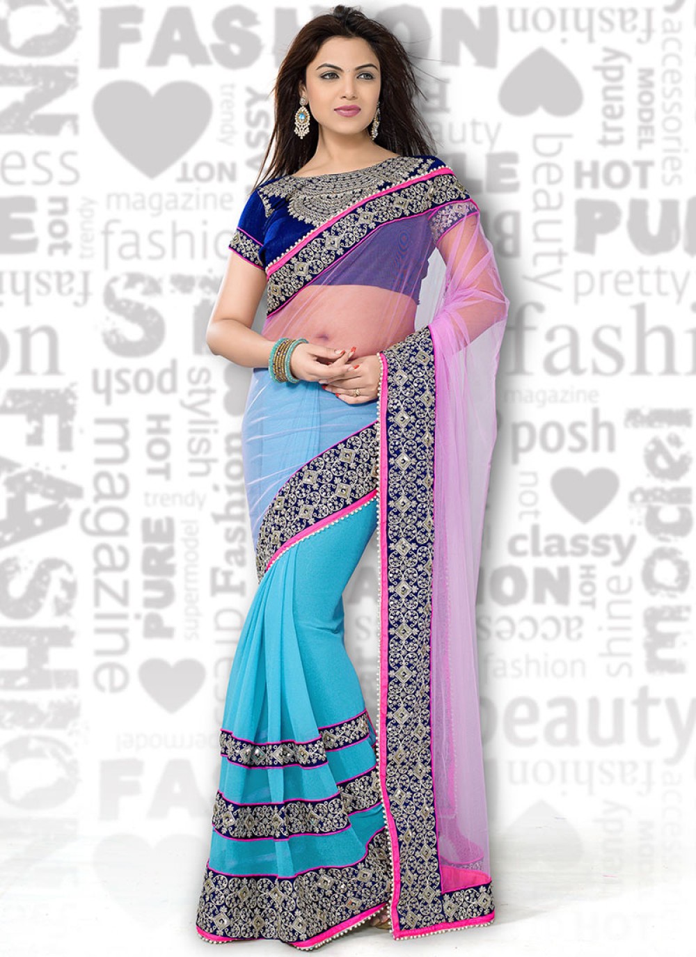 Sky Blue Half Saree Lehenga Choli in Kanjivaram Silk Zari Weaving Pavadai  Thavani South Indian Lehenga Choli in USA, UK, Malaysia, South Africa,  Dubai, Singapore