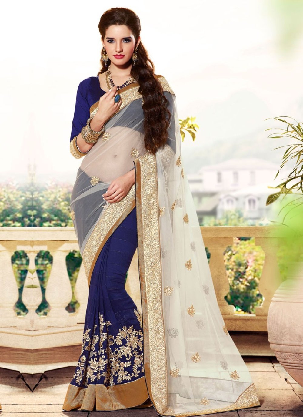 Buy Off White Sarees for Women by Saree Mall Online | Ajio.com