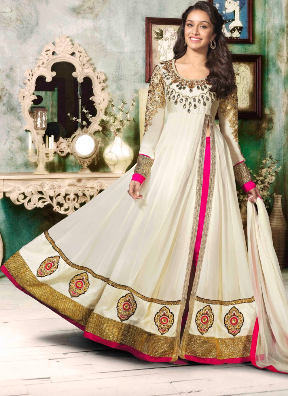 A Line Suits - Applique Work - Buy Salwar Suits for Women Online in Latest  Designs