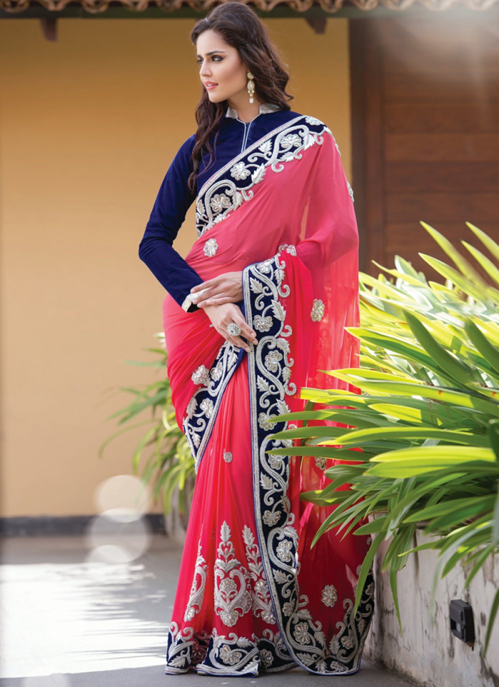 Blue Velvet Saree Online | Leemboodi