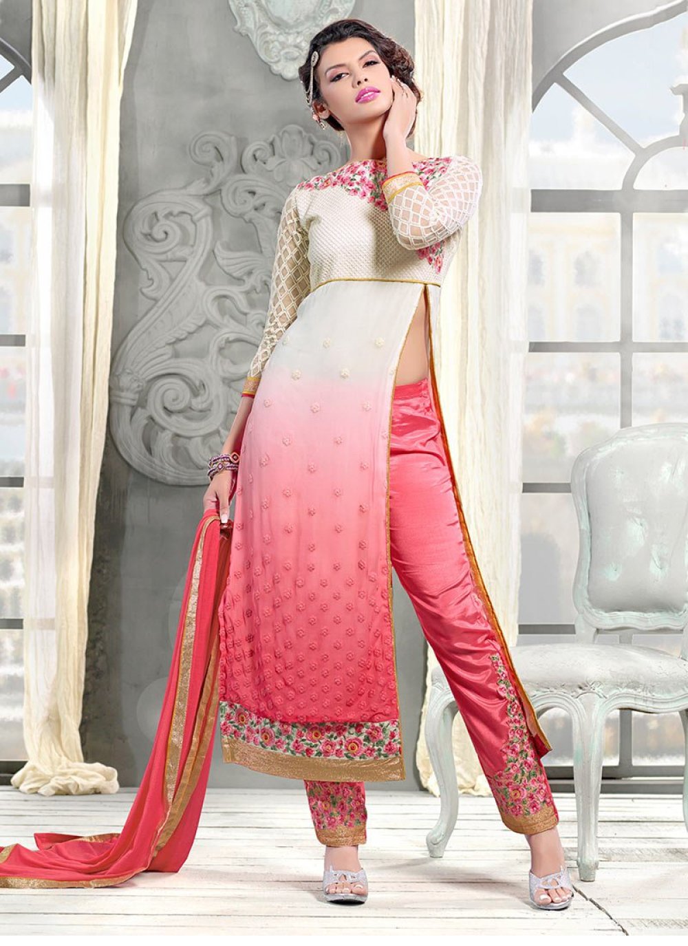 Straight pant suit design sales