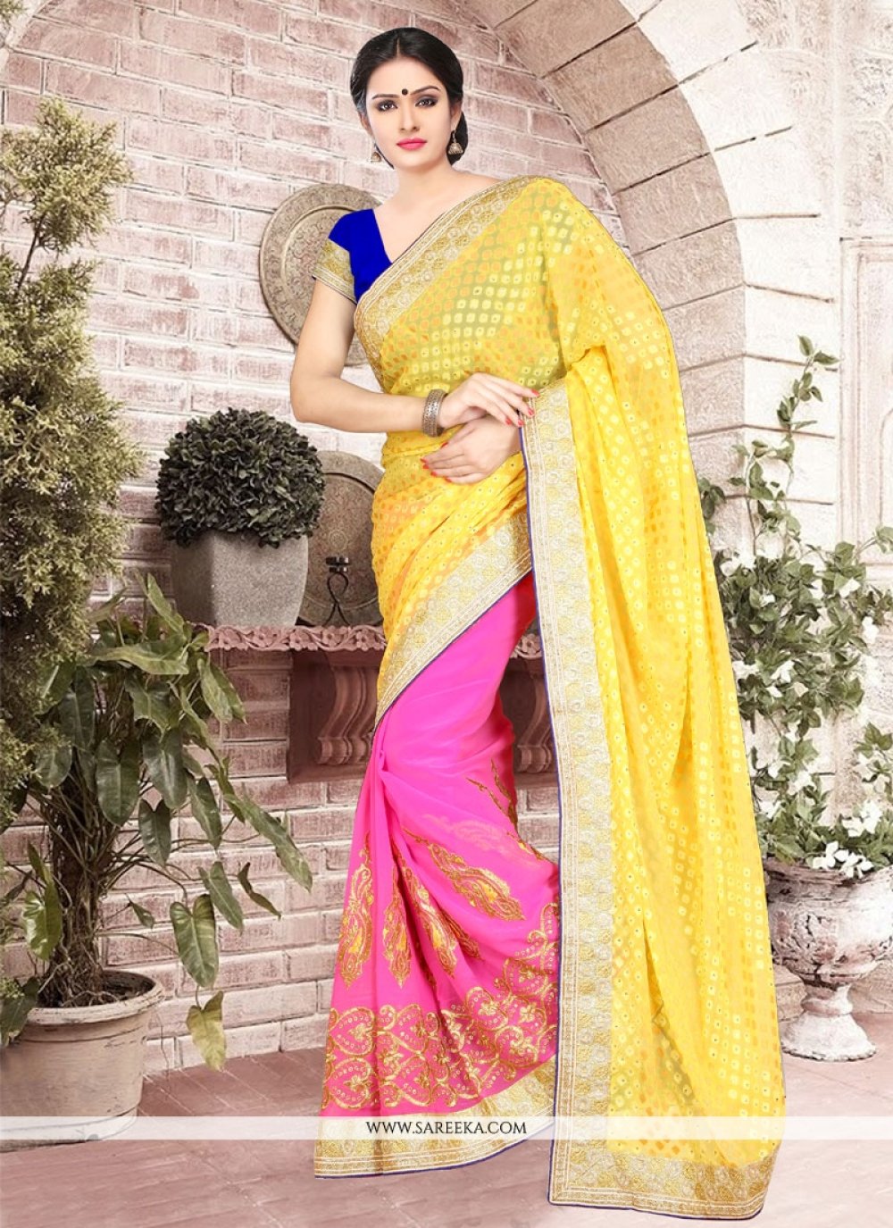 Pin by gayatri Lingala on Designer | Saree designs, Bridal blouse designs, Pink  half sarees