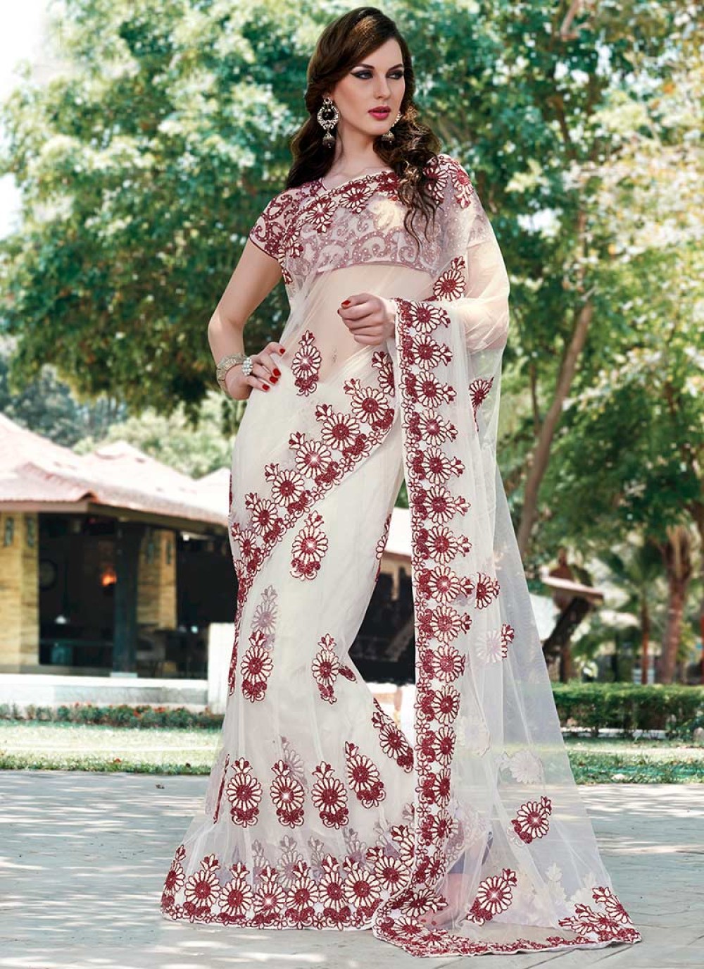 White Full Flare Lehenga Choli with Bandhani Dupatta - Dress me Royal