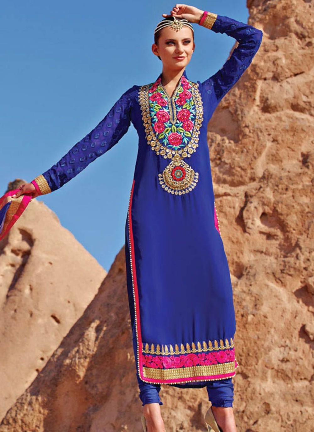 Royal Blue Pakistani Wedding Formal Wear #PN114 | Pakistani long dresses,  Royal blue dresses, Pakistani wedding