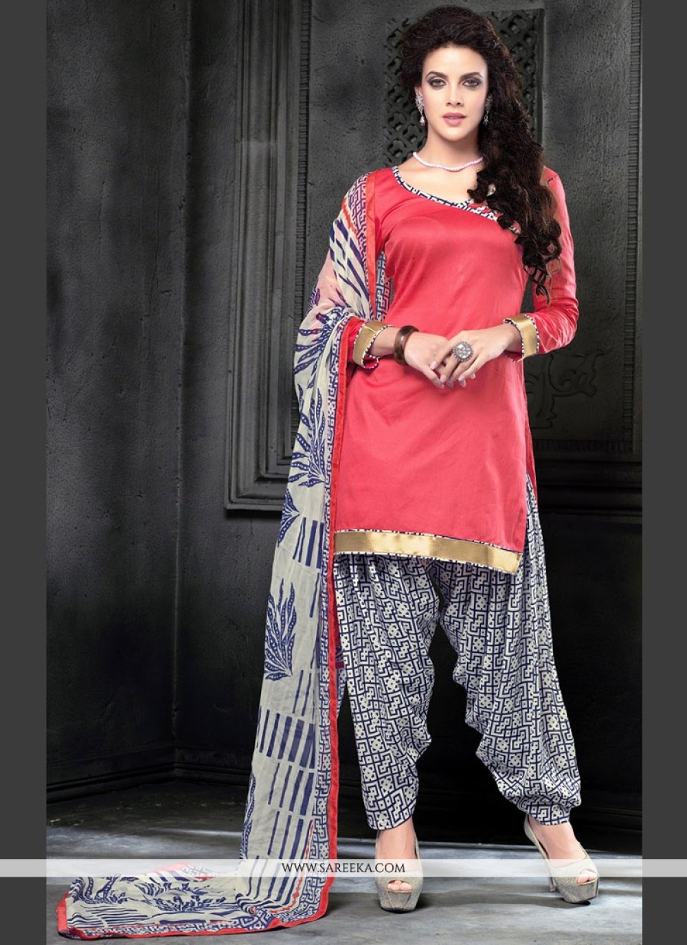pink colour punjabi salwar suit