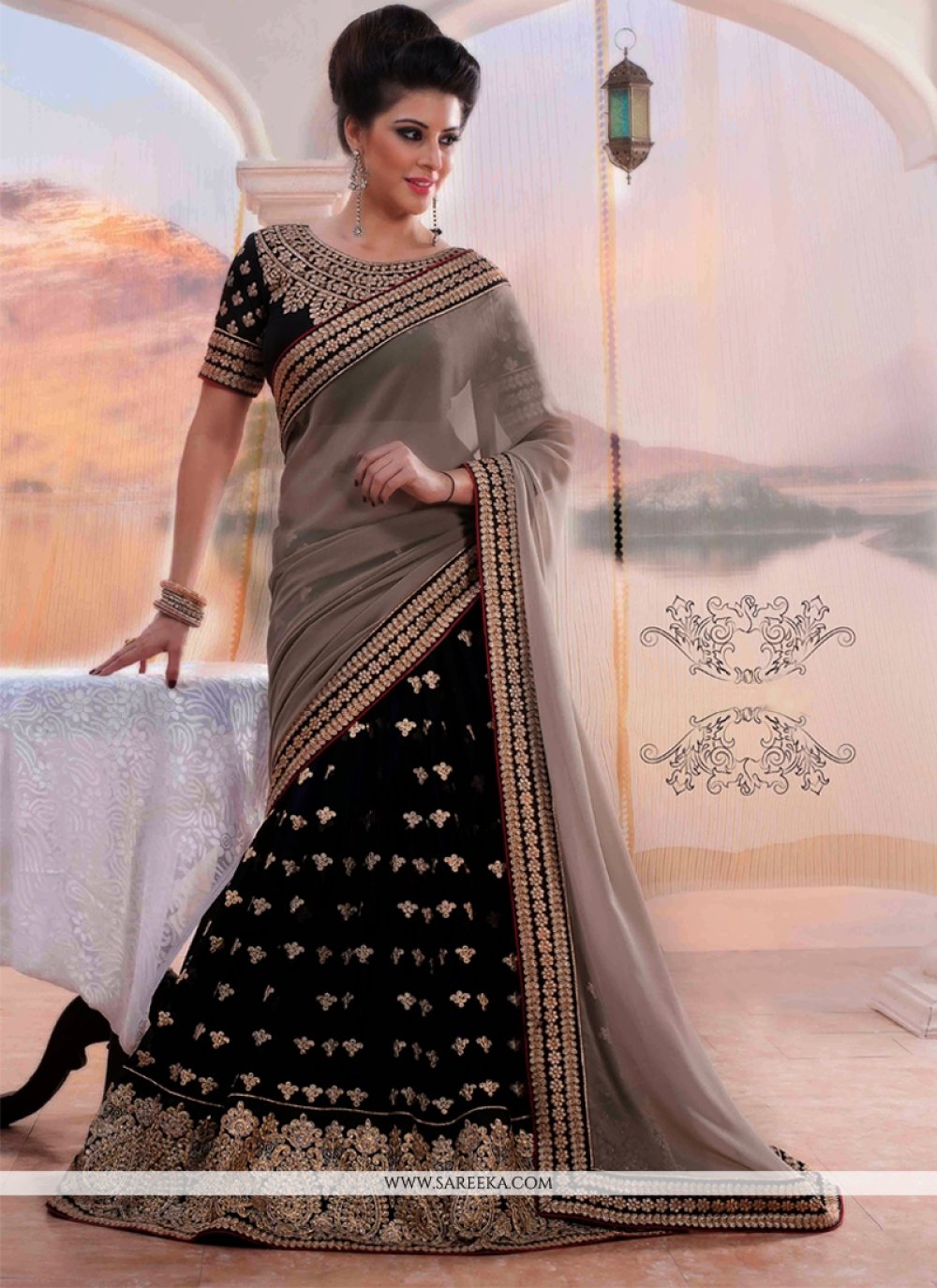 Black Color Sequins Embroidery Work With Organza Lehenga Choli |Wedding  Wear | Organza lehenga, Party wear indian dresses, Lehenga choli wedding