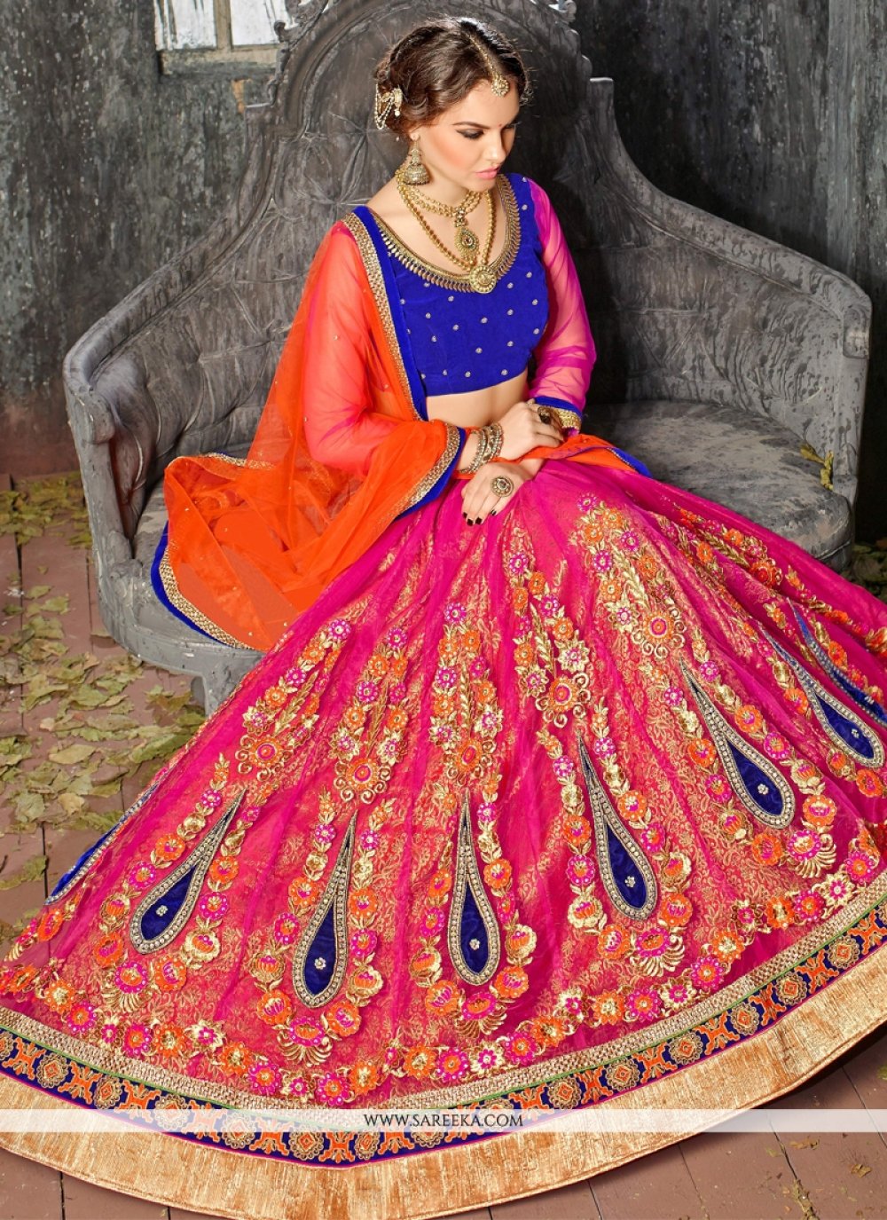 net work lehenga
