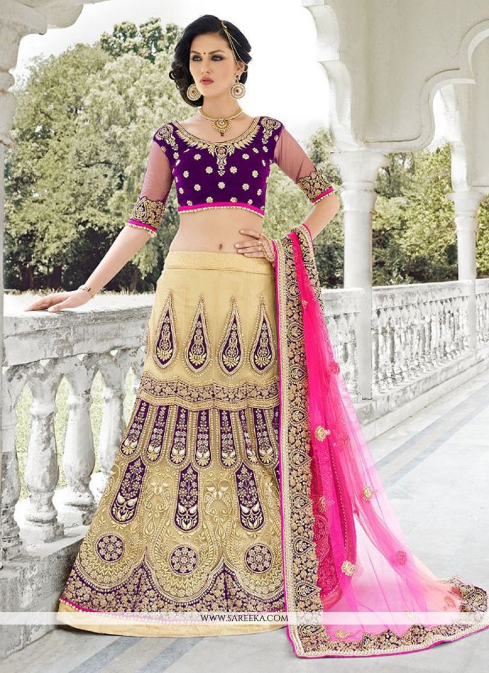 sitara work lehenga