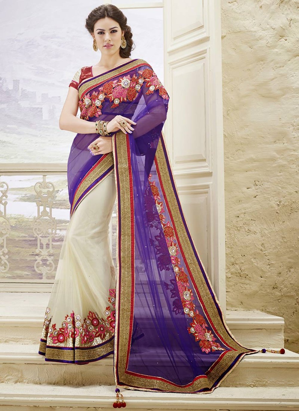 Nikitha Kanchipattu Half Saree - Saree Blouse Patterns