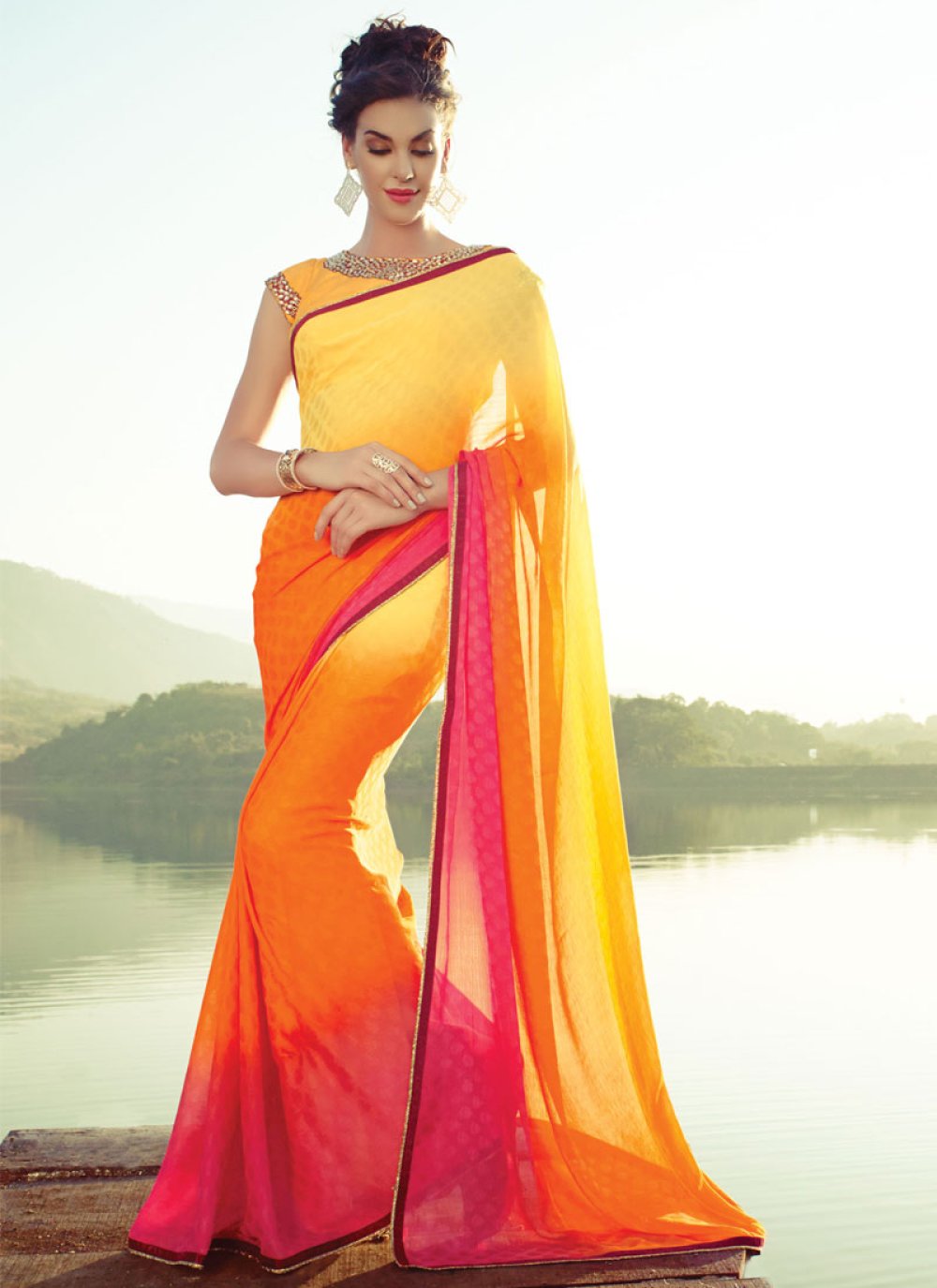 expensive chiffon sarees
