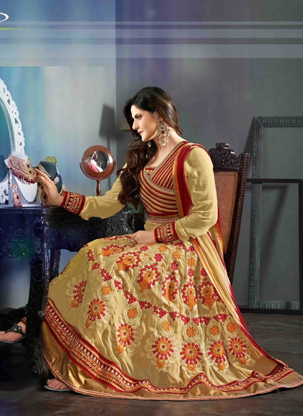 zareen khan anarkali dress