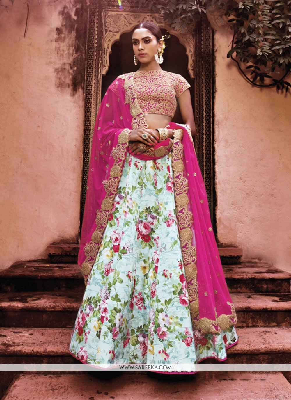 Georgette A Line Lehenga Choli