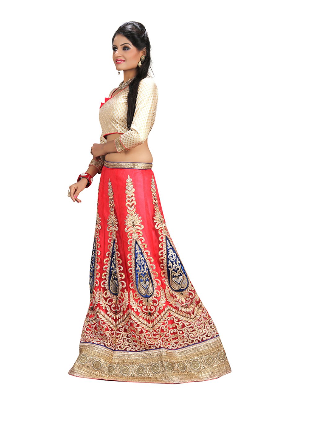 rose lehenga choli