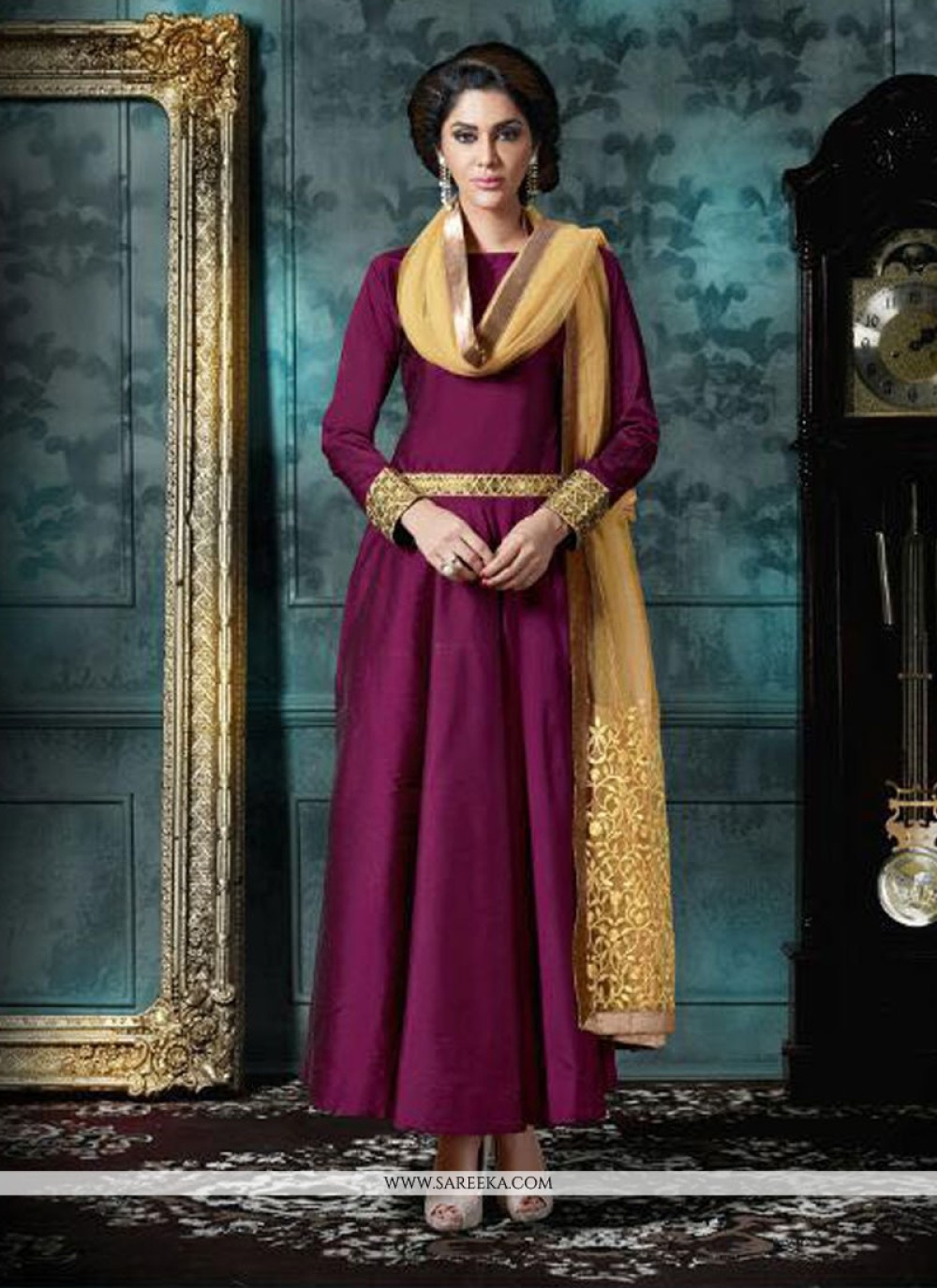 georgette suit neck design
